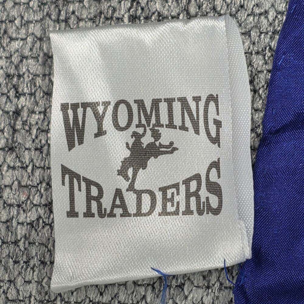 WYOMING TRADERS 100% SILK WILD RAG – BLUE PLAID WITH RED BORDER – 34" SQUARE - Picture 7 of 8